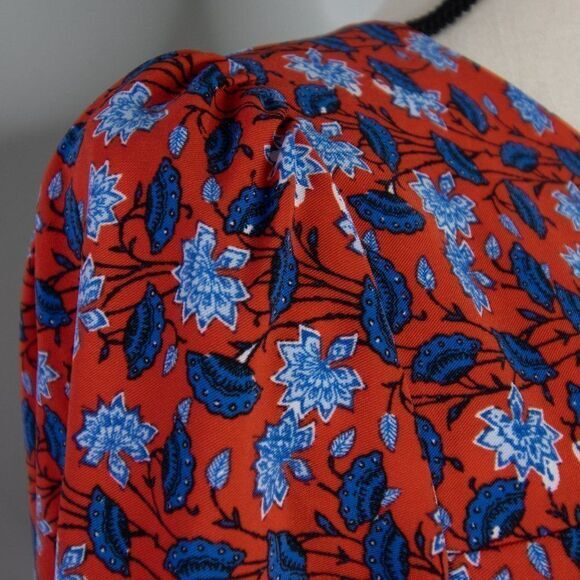 NWOT LOFT BORDER FLORAL TIE WAIST DRESS,XS - Picture 8 of 16